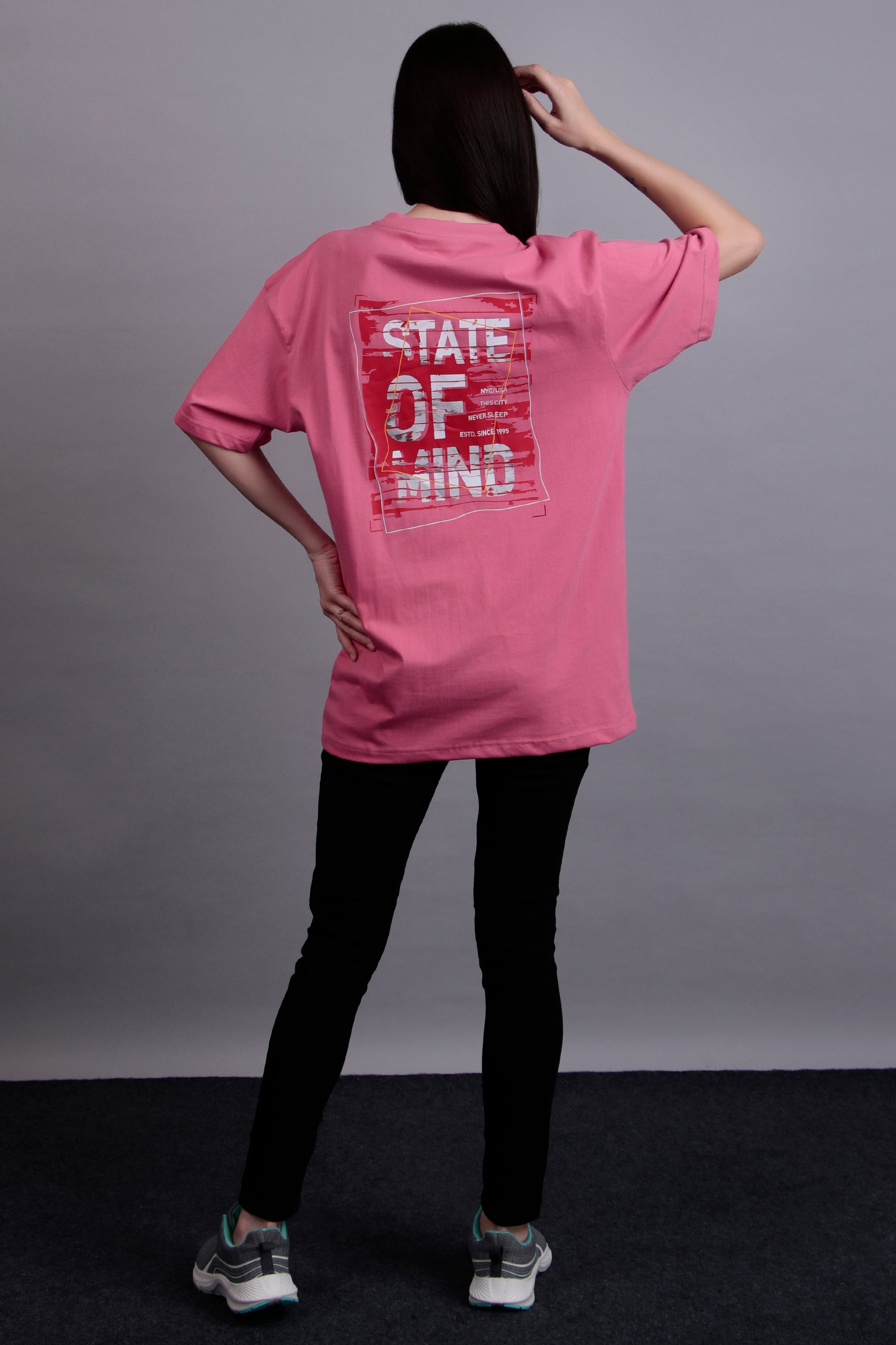 Pink Oversized Graphic Tee