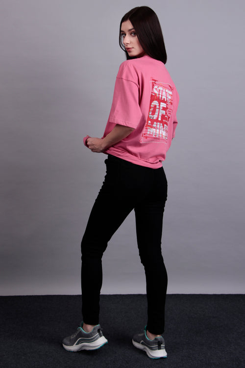 Pink Oversized Graphic Tee
