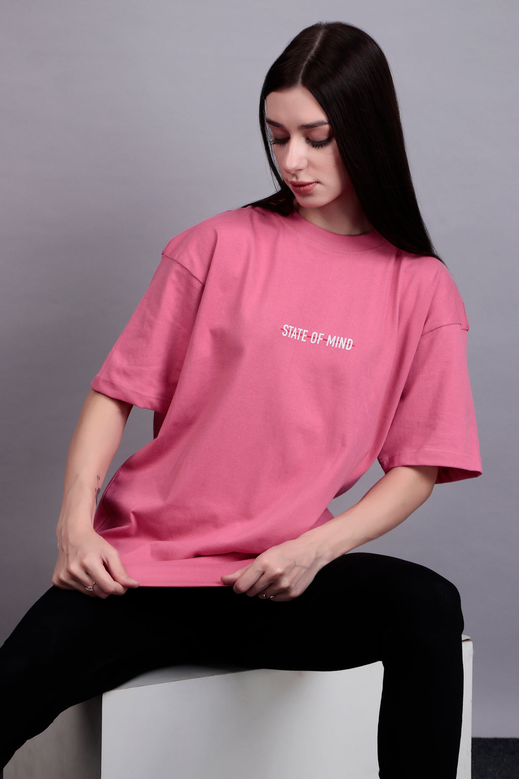 Pink Oversized Graphic Tee