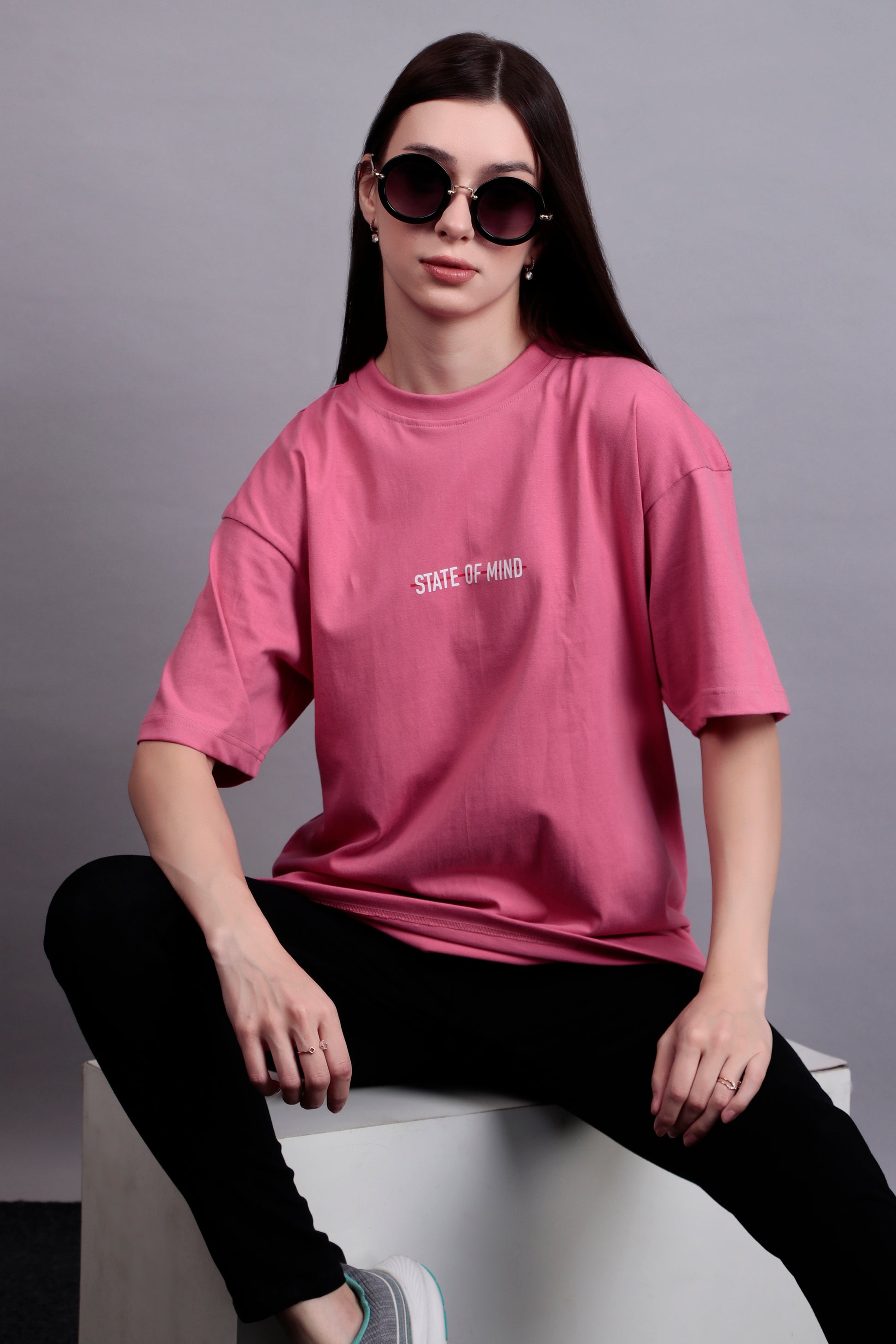 Pink Oversized Graphic Tee