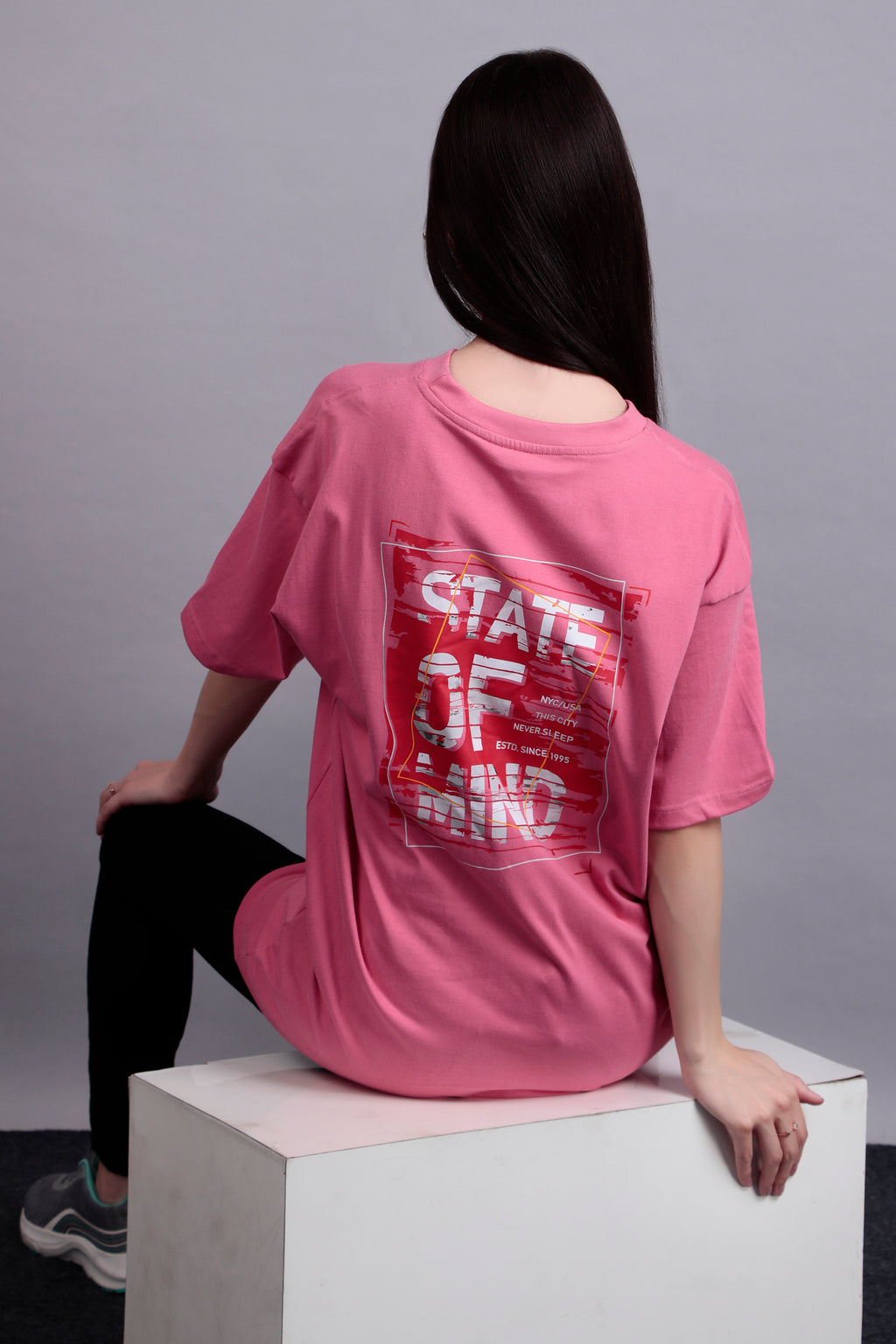 Pink Oversized Graphic Tee