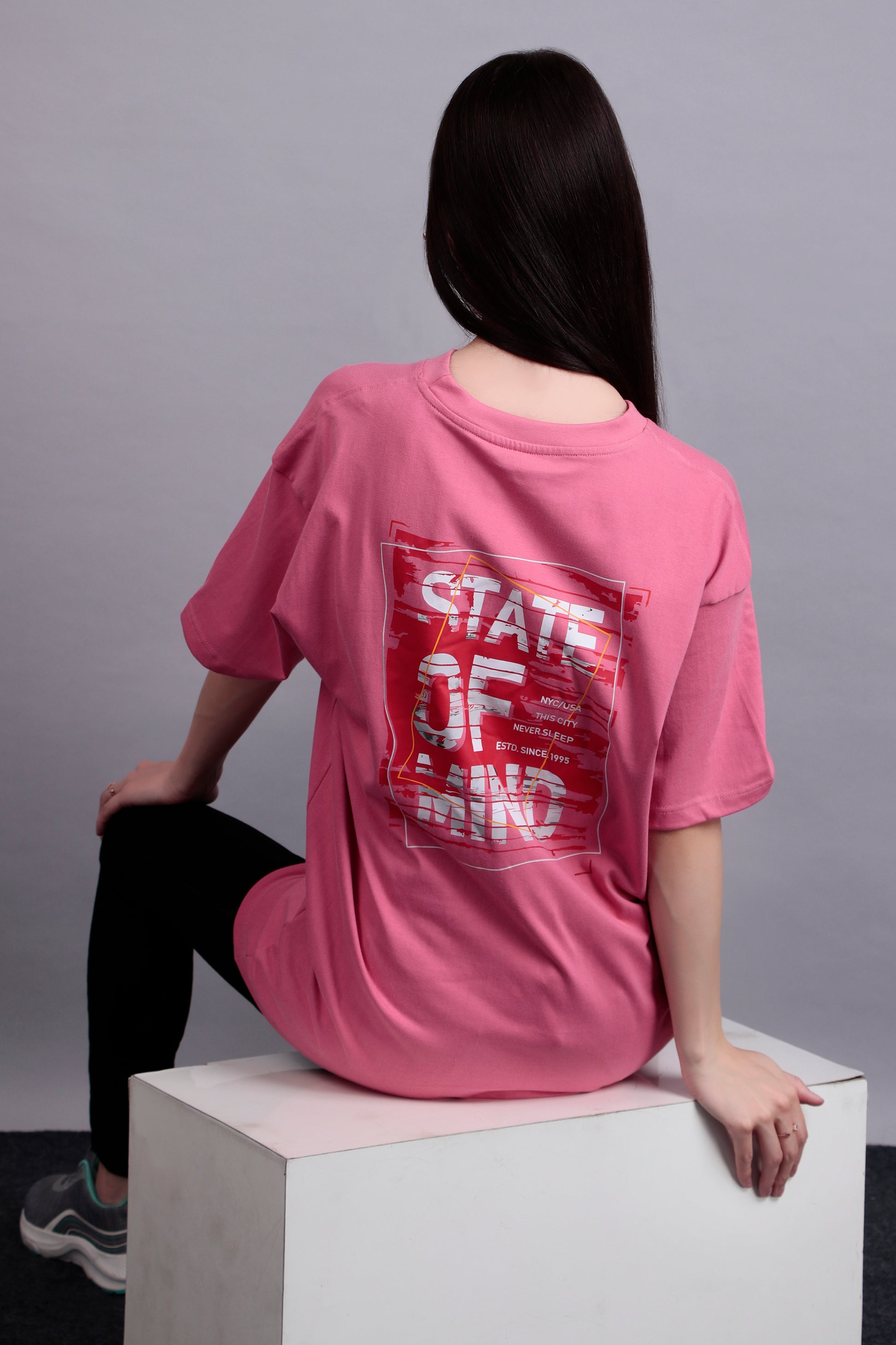 Pink Oversized Graphic Tee