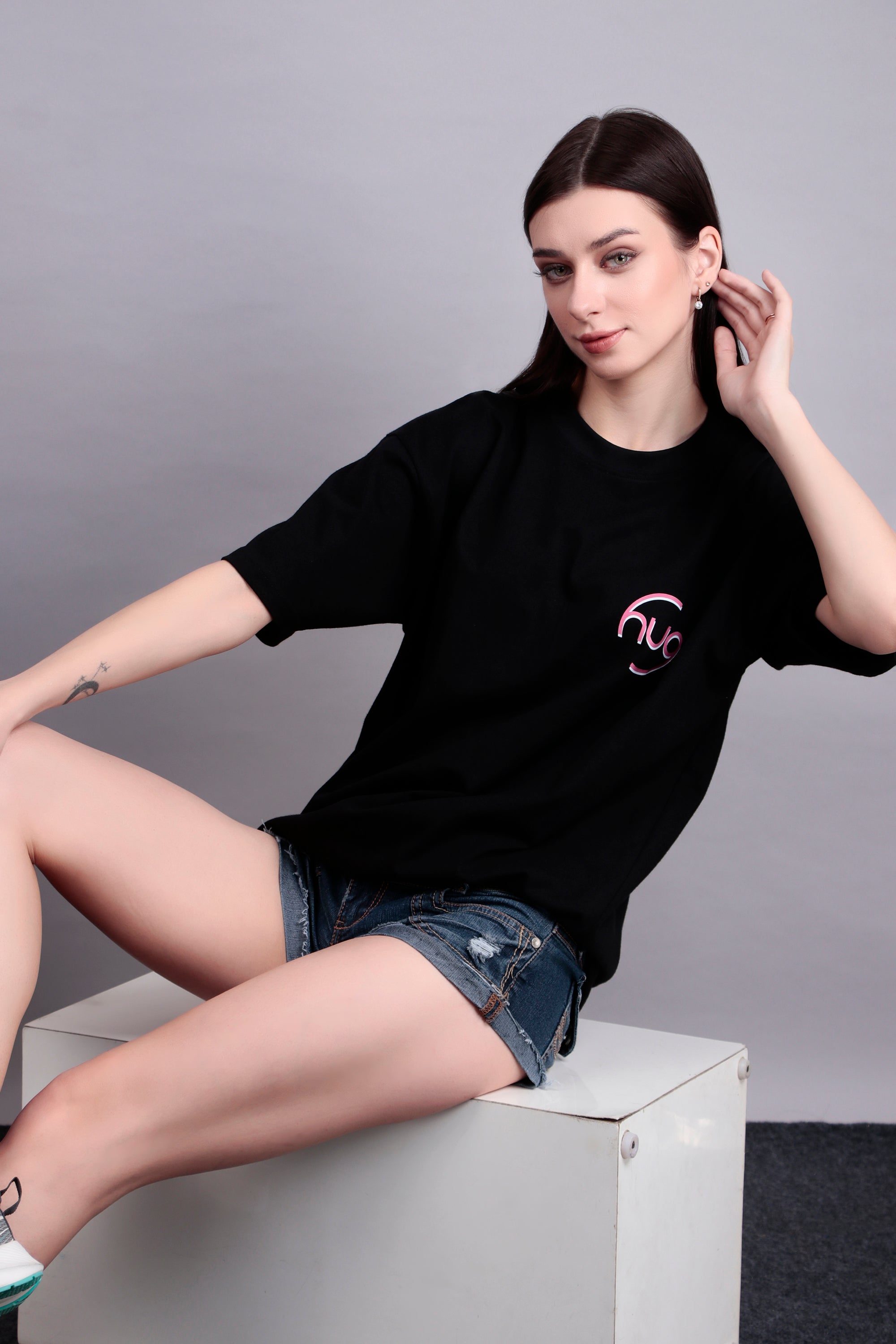 The Black Oversized Graphic Tee