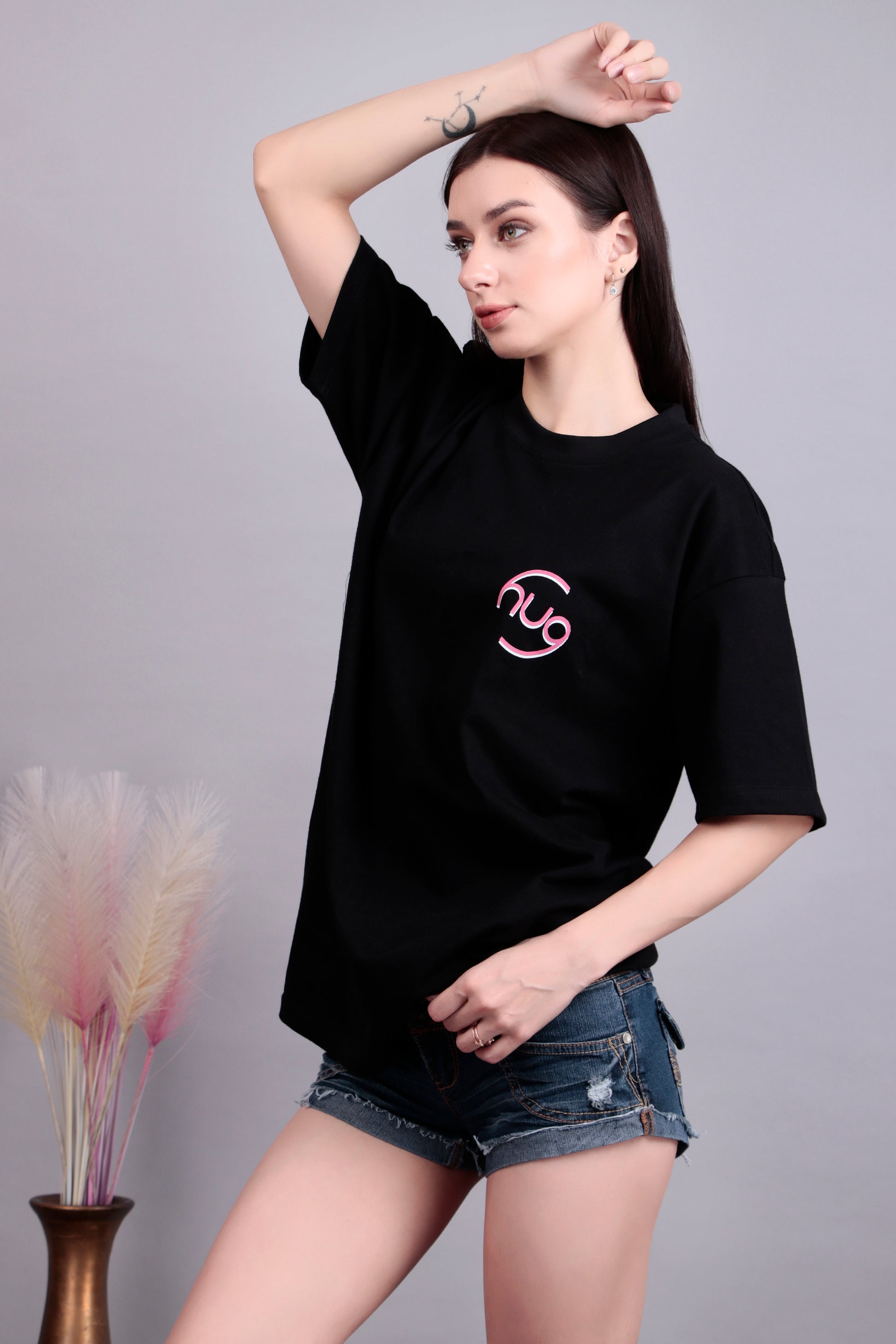 The Black Oversized Graphic Tee